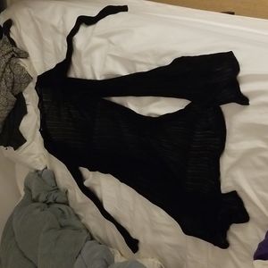 Ambiance black long sweater cover up size M